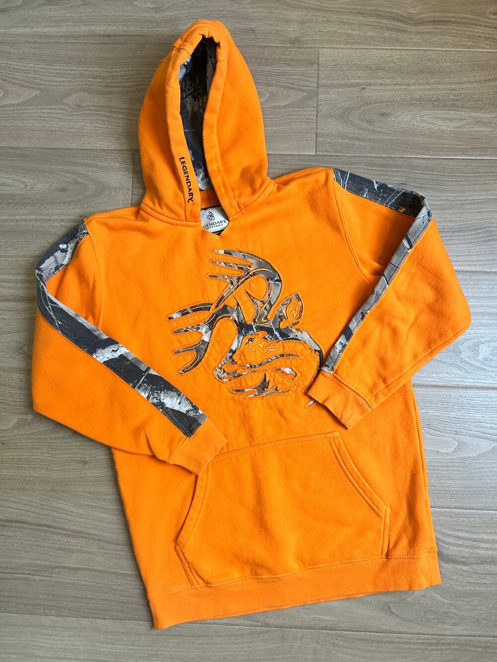 Real Tree Orange/Camo Hoodie, Size 14/16